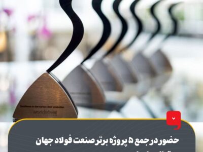 حضور در جمع ۵ پروژه برتر صنعت فولاد جهان در تعالی پایداری