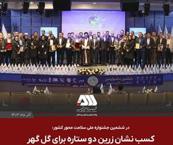 در ششمین جشنواره ملی صنعت سلامت محور کشور به دست آمد/ کسب نشان زرین دوستاره برای گل گهر