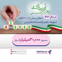 پرداخت ۳۰ هزار میلیارد ریال تسهیلات قرض‌الحسنه اشتغالزایی از سوی بانک رفاه کارگران