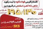 فولاد کاوه، فروردین را با ثبت رکورد آهن اسفنجی بدرقه کرد