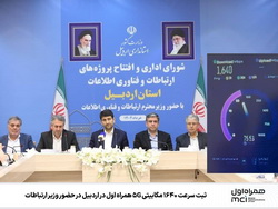 ثبت سرعت ۱۶۴۰ مگابیتی ۵G همراه اول در اردبیل در حضور وزیر ارتباطات