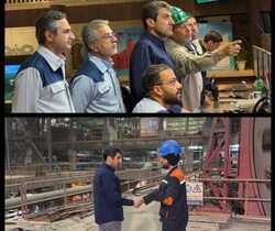 بازدید شبانه مدیرعامل فولاد سنگان از خطوط تولید