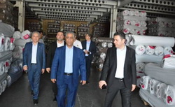 بازدید مدیرعامل بانک صنعت ومعدن از صنعت پیشران نساجی کشور