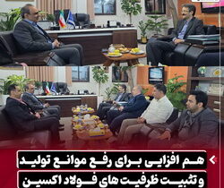 هم افزایی برای رفع موانع تولید و تثبیت ظرفیت های فولاد اکسین