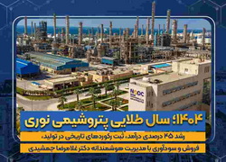۱۴۰۴؛ سال طلایی«نوری» / رشد ۴۵ درصدی درآمد، ثبت رکوردهای تاریخی در تولید، فروش و سودآوری با مدیریت هوشمندانه دکتر غلامرضا جمشیدی