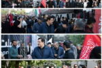 حضور مدیران و كاركنان بانك ملت در مراسم بدرقه رهبر شهید انقلاب