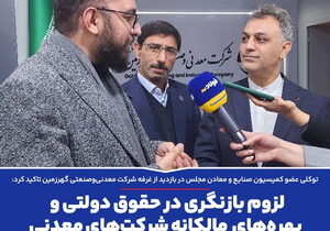 لزوم بازنگری در حقوق دولتی و بهره‌های مالکانه شرکت‌های معدنی