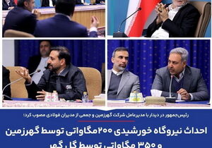 احداث نیروگاه خورشیدی ۲۰۰ مگاواتی توسط گهرزمین و ۳۵۰ مگاواتی توسط گل‌گهر