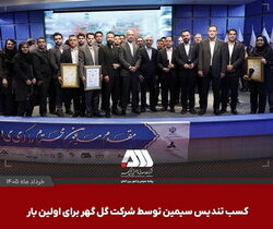 درخشش «گل‌گهر» با کسب تندیس سیمین جایزه ملی تعالی سازمانی